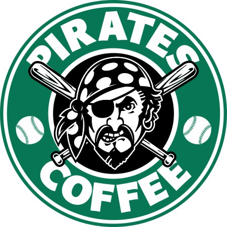 Pittsburgh Pirates Starbucks Coffee Logo vinyl decal